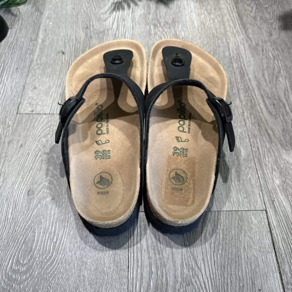 papillio by birkenstock platform sandals 8 - 8.5 gizeh vegan summer Black 39 - Picture 5 of 7